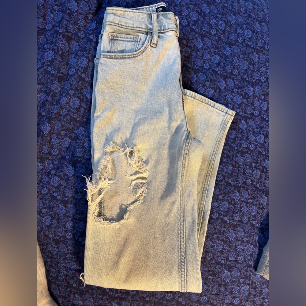 Hollister Light Blue High-Rise dad Jeans